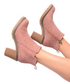 Bite Me Bootie in Blush Faux Suede Ave Shops