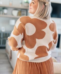 Bigger is Better Mod Floral Sweater - Fashion Are Us 